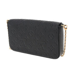 Louis Vuitton Noir Felicie Empreinte Shoulder Bag Pochette Black